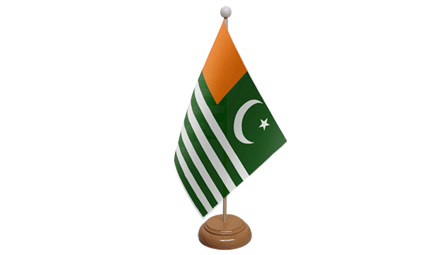Kashmir Small Flag with Wooden Stand
